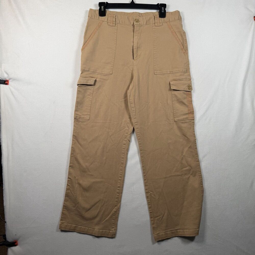 Rewind Cargo Pants Womens 15 32W Tan Khaki Utility Straight Leg Mid Rise